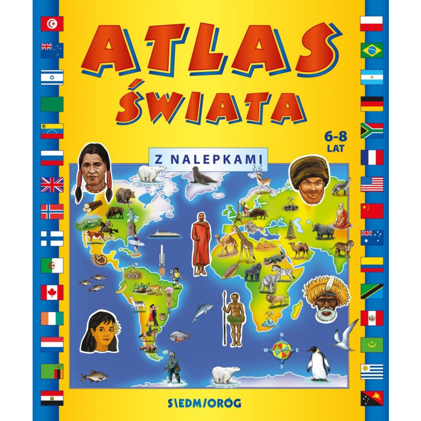 Atlas świata z nalepkami