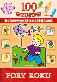 100 wzorów. Pory roku. Kolorowanki z naklejkami