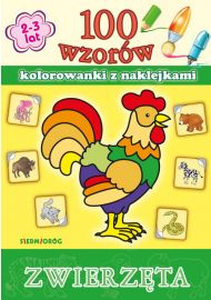 100 wzorów. Zwierzęta. Kolorowanki z naklejkami