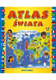 Atlas świata z nalepkami